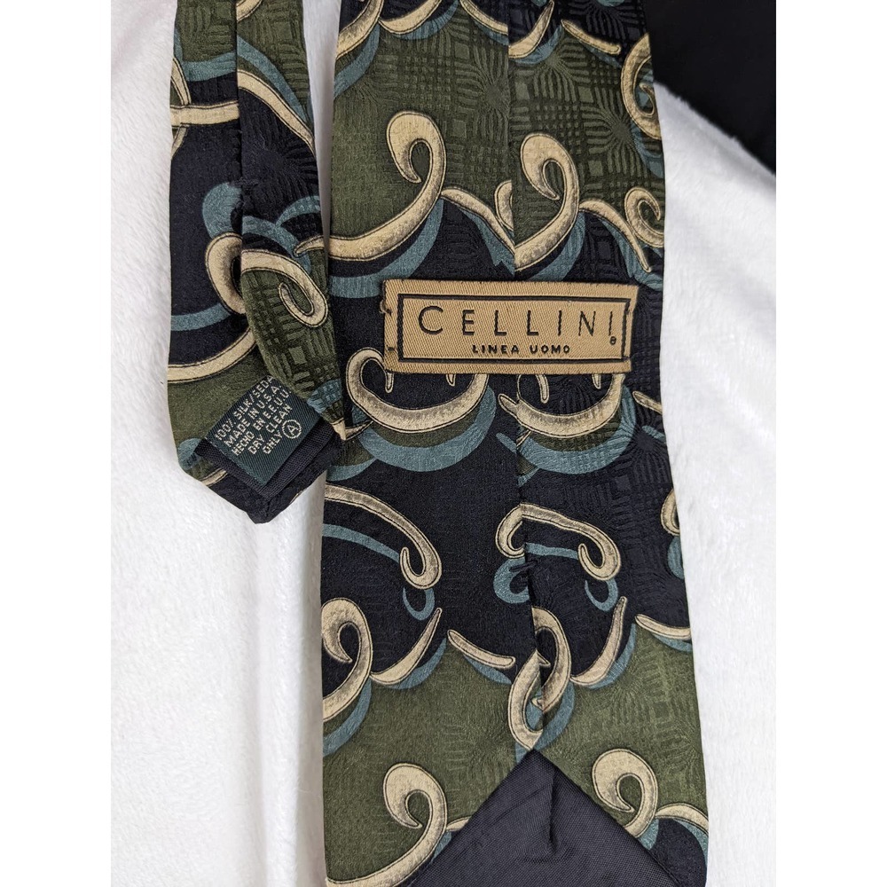 Cellini Tie 100% Silk Tie - Picture 3 of 5